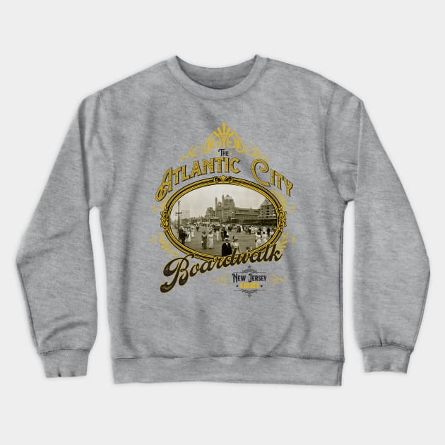 Atlantic City Boardwalk Crewneck Sweatshirt by MindsparkCreative